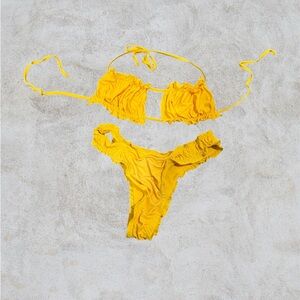 SHEIN Vibrant Yellow Swimwear